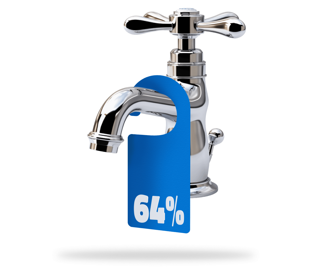 64% of adults do not use a filter for drinking tap water at home.
