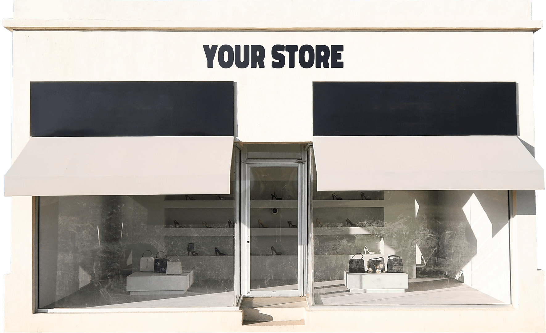Small business storefront that says "your store"