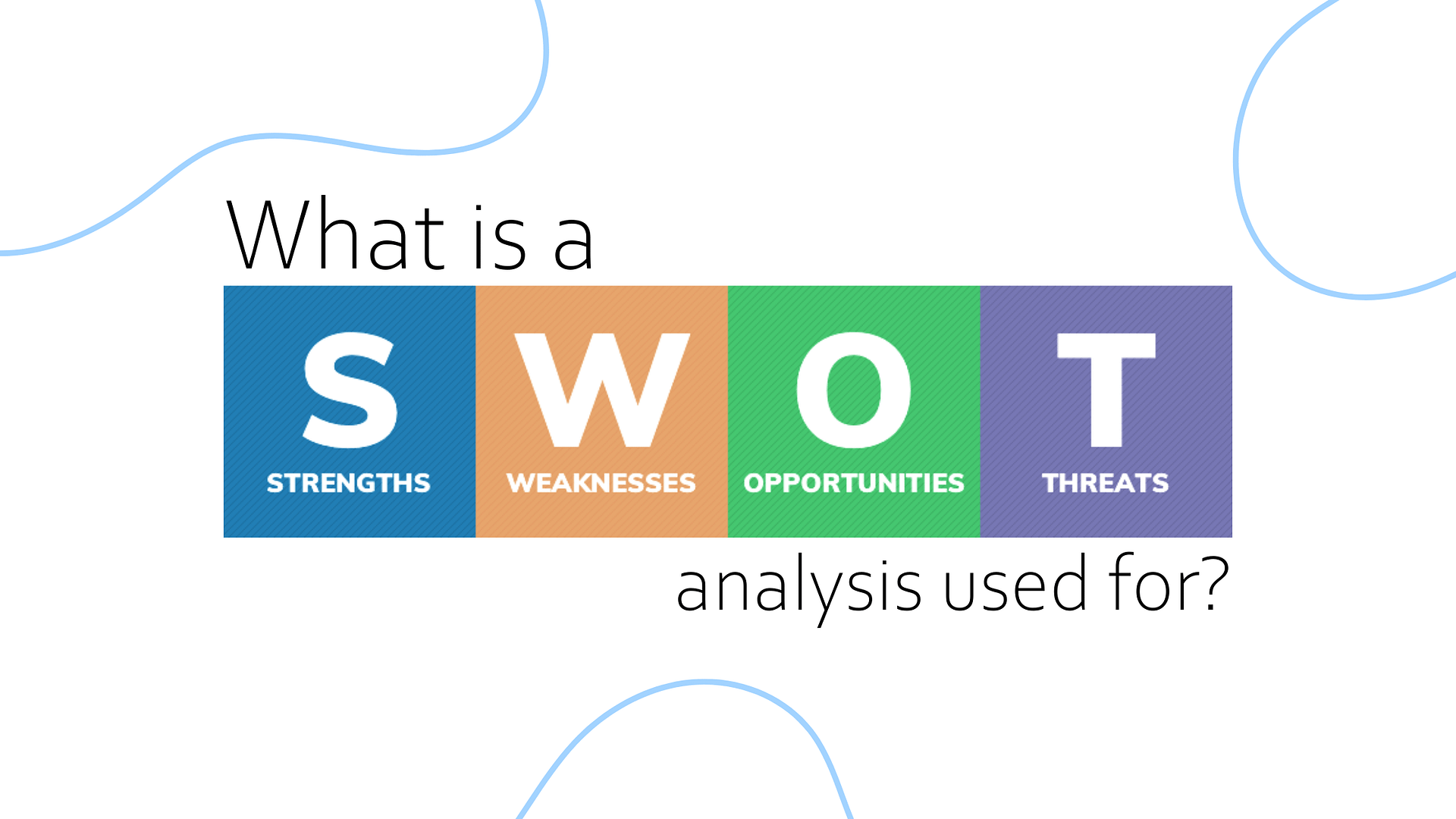 What is a competitor SWOT analysis used for?